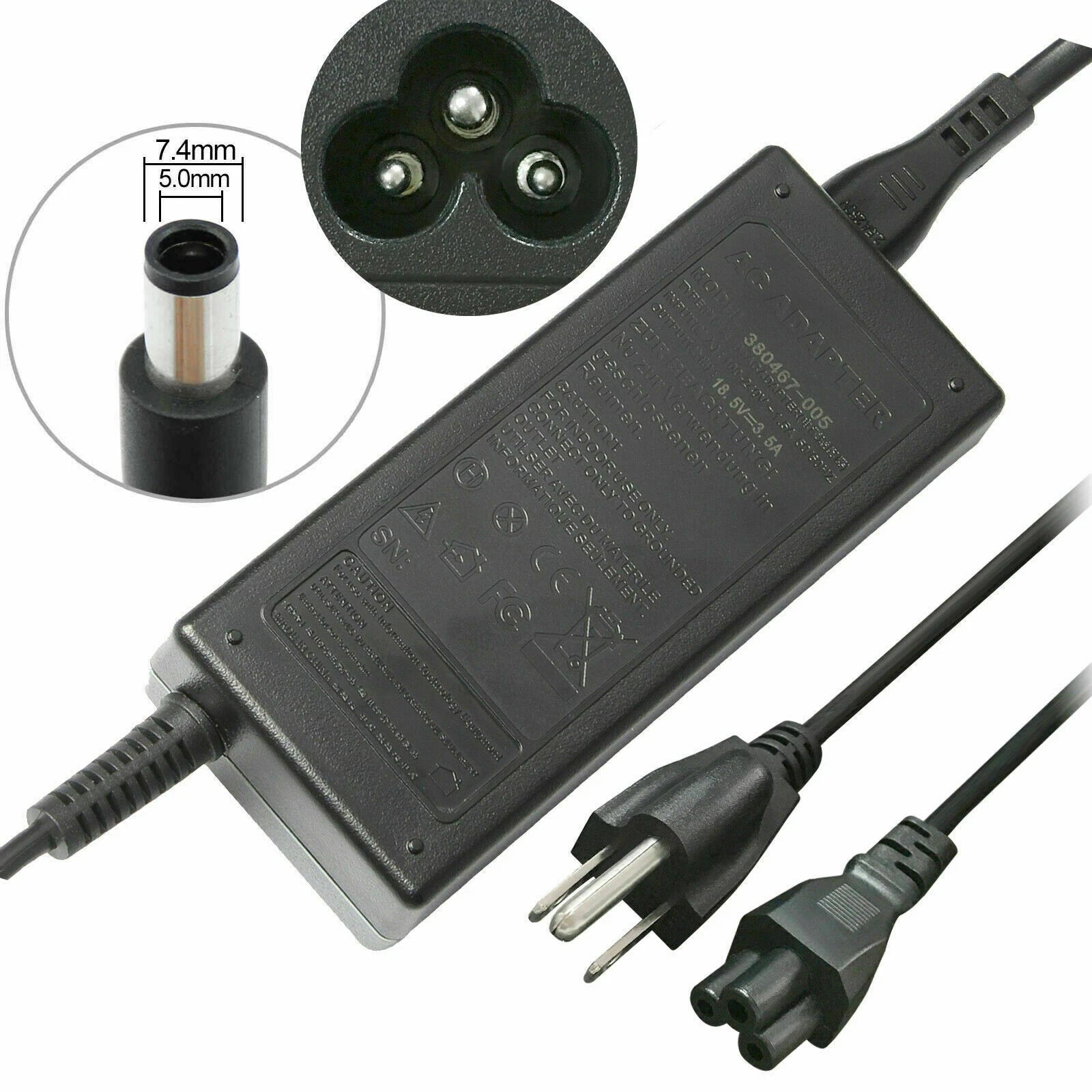 65W 18.5V AC Adapter Laptop Charger for HP Pavilion DV7 DV6 DV5 DM4 DV4 G6 US