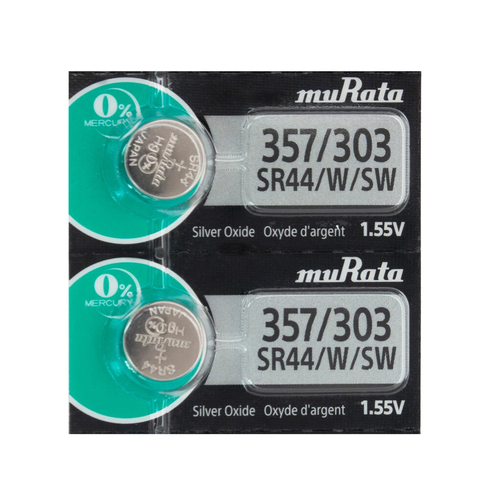 Murata Replaces Sony 357 - AG13 -SR44W Button Cell Watch Battery 5 Pack