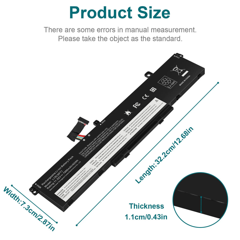 L19L6P71 L19C6P71 Battery for ThinkPad P15 P17 T15G G1 G2 Mobile Workstation 92W