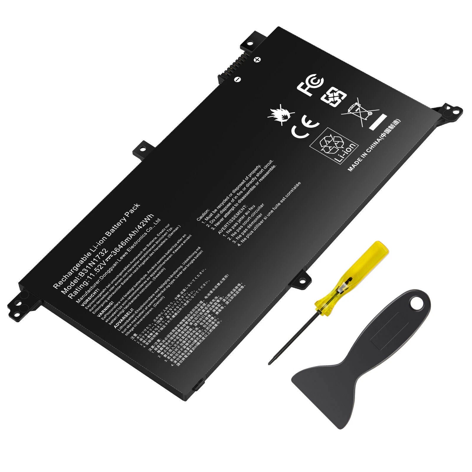 ?B31N1732 Battery For Asus VivoBook S14 S430FA S430FN VX60G X430UF 42Wh 11.52V