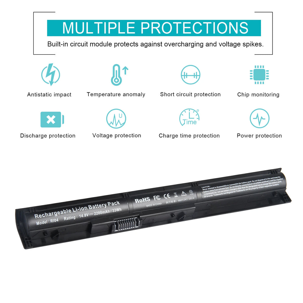 LOT RI04 Battery for HP ProBook 450 455 470 G3 HSTNN-PB6Q 805047-851 RI06XL