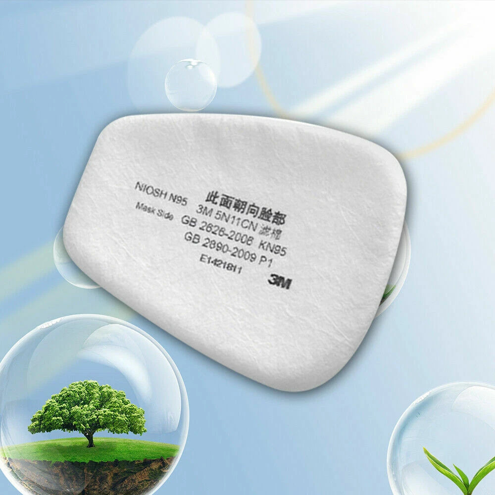 20X5N11 Cotton Filter +2XCover Replacement For 6200 6800 7502 Respirator Filters