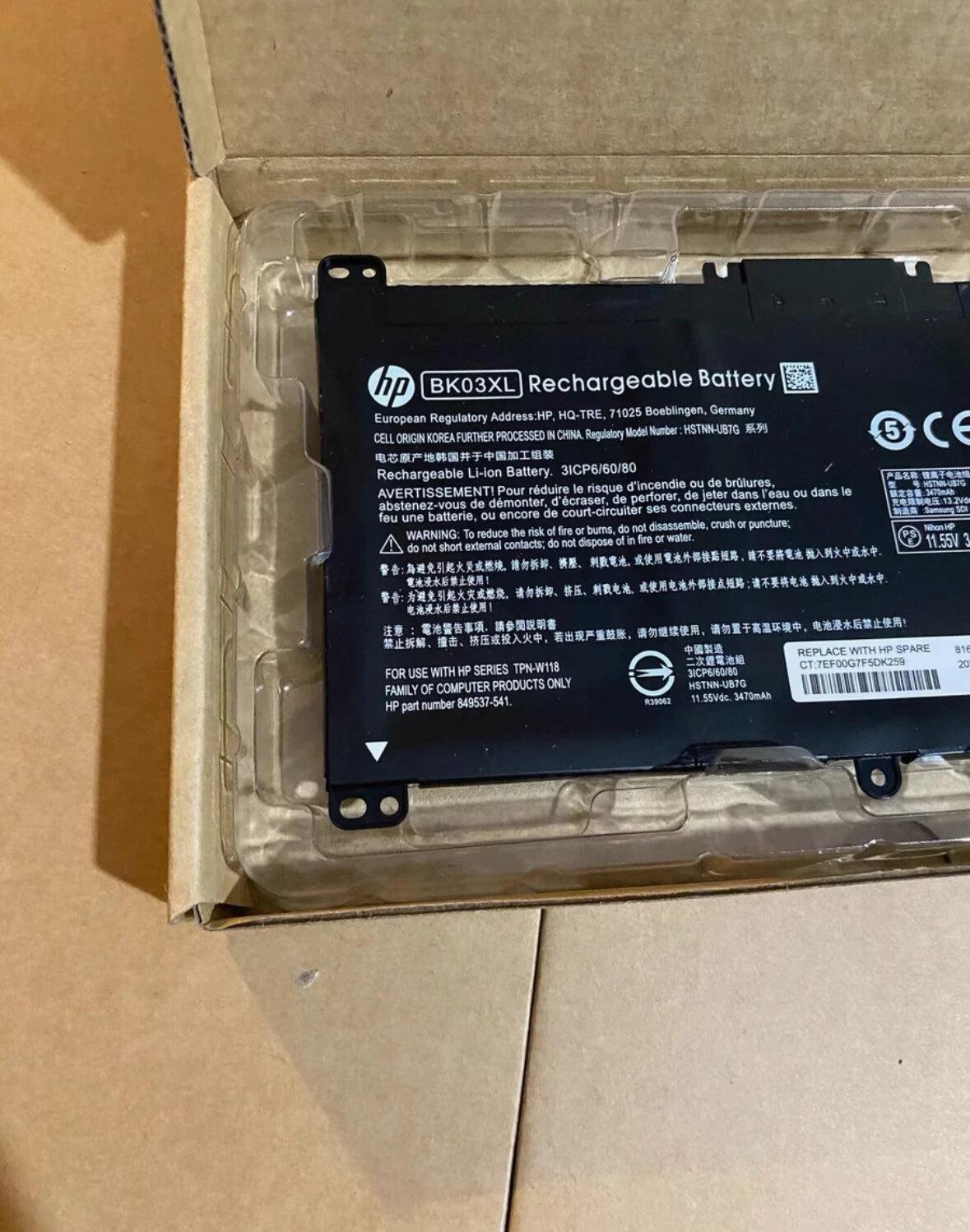 Genuine OEM BK03XL Battery for HP Pavilion x360 14-BA000 916811-855 HSTNN-LB7S