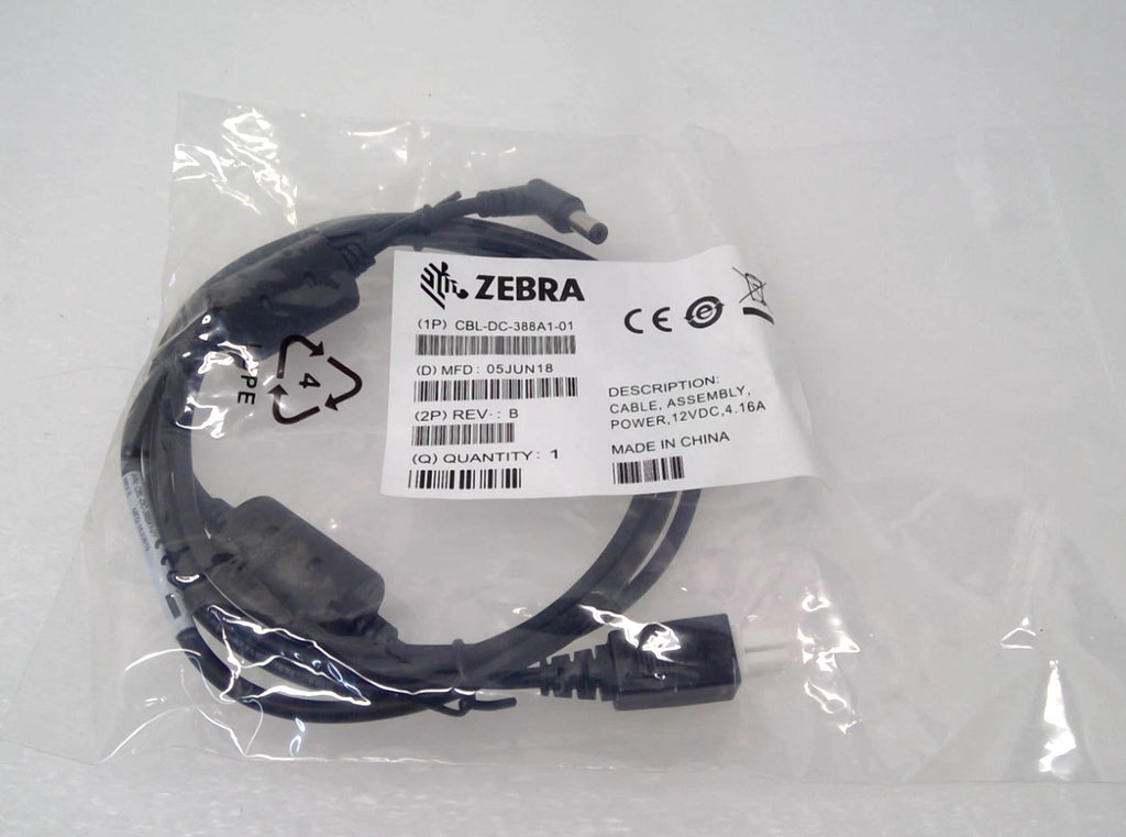 NEW Zebra CBL-DC-388A1-01 DC Line Cord- For TC70 MC3300 MC9300 Cradles