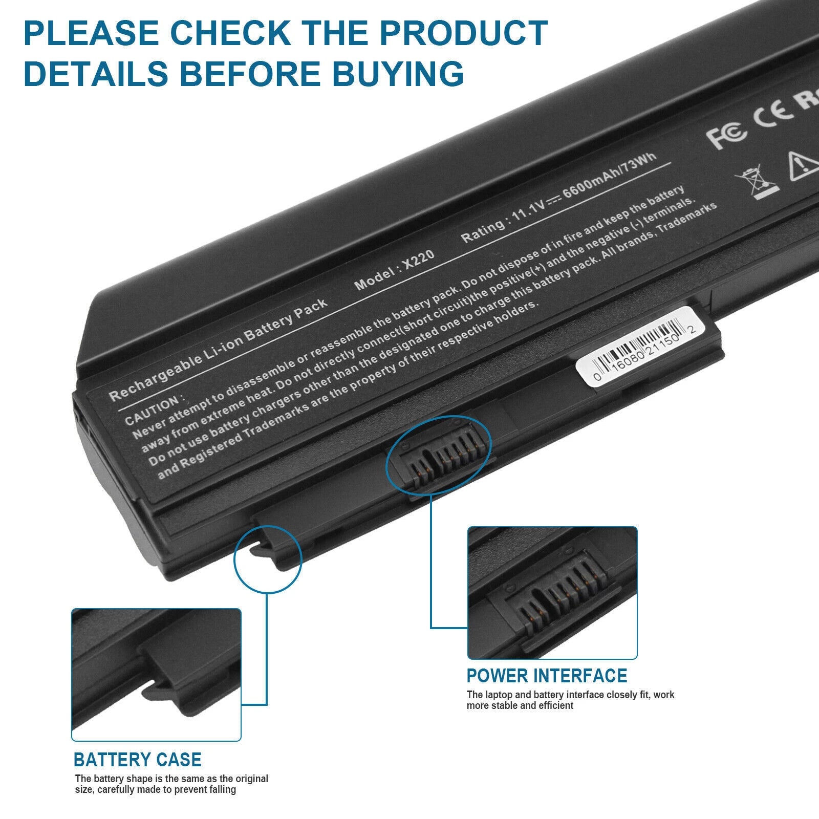 For Lenovo X220 X220i X220s Battery 0A36282 0A36283 0A36307 9 cell ThinkPad