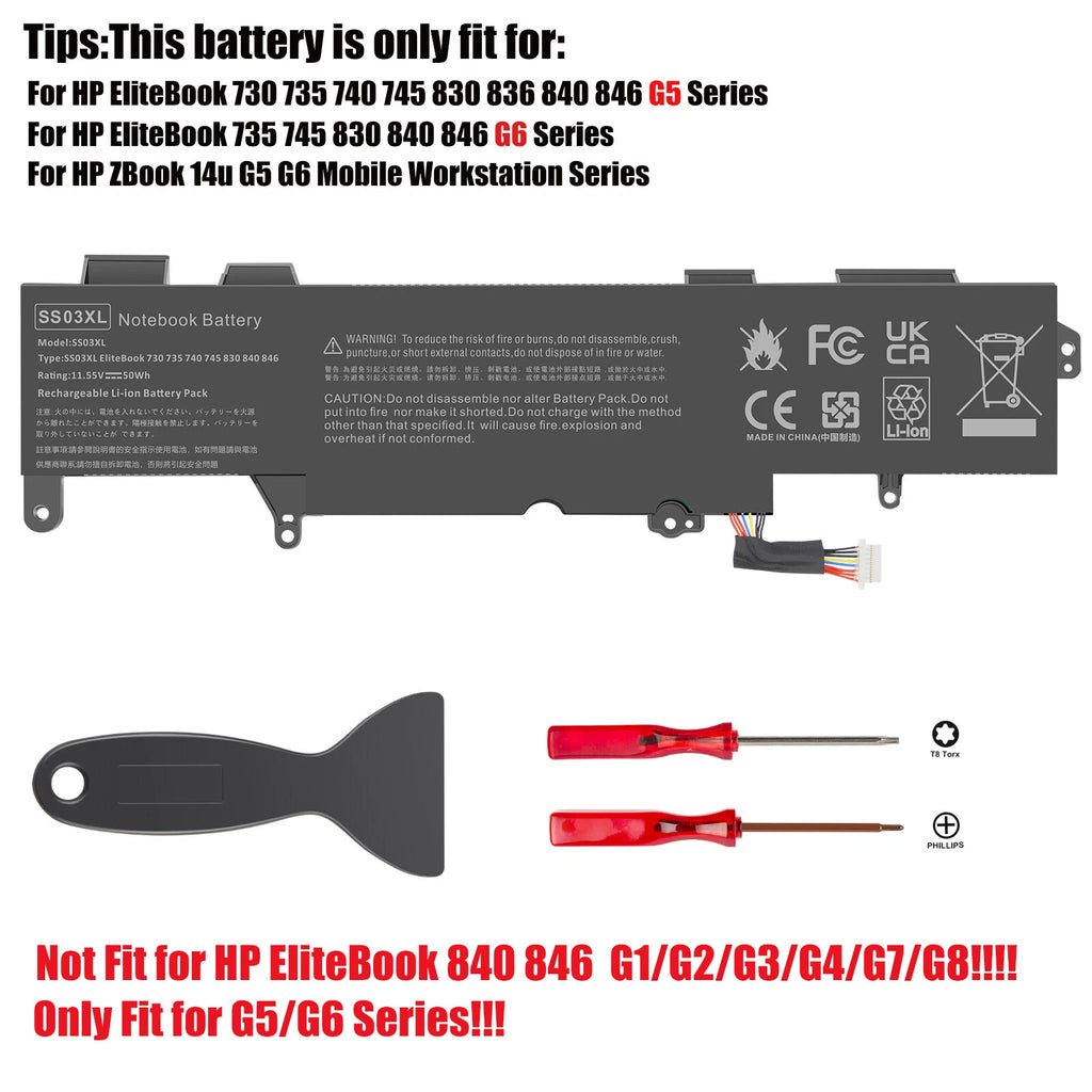 ?SS03XL Laptop Battery for HP EliteBook 840 G5 G6 730 735 740 G5 933321-855 NEW