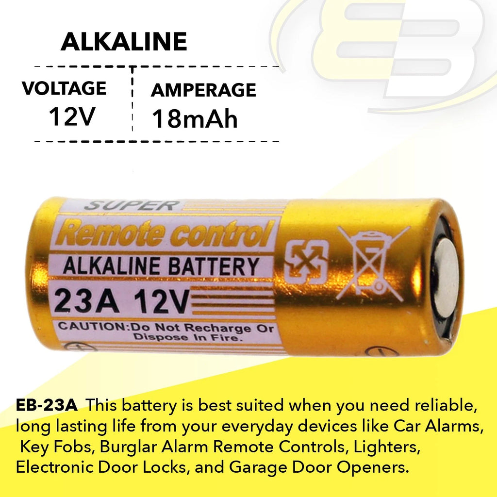 2x EB-23A Alkaline 12V Battery Compatible With 1811A 23 A 8F10R 8LR32 8LR932