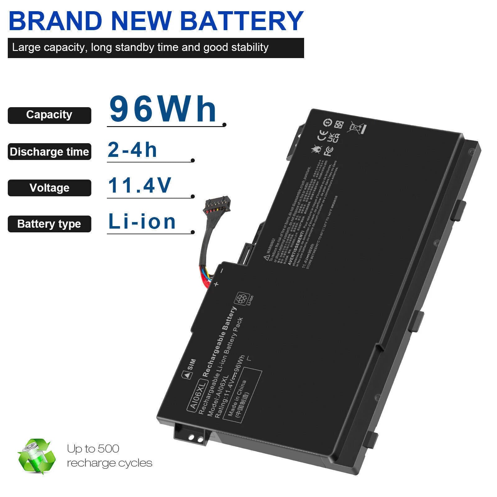 New AI06XL Battery For HP ZBook 17 G3 808451-001 HSTNN-C86C HSTNN-LB6X AI06096XL