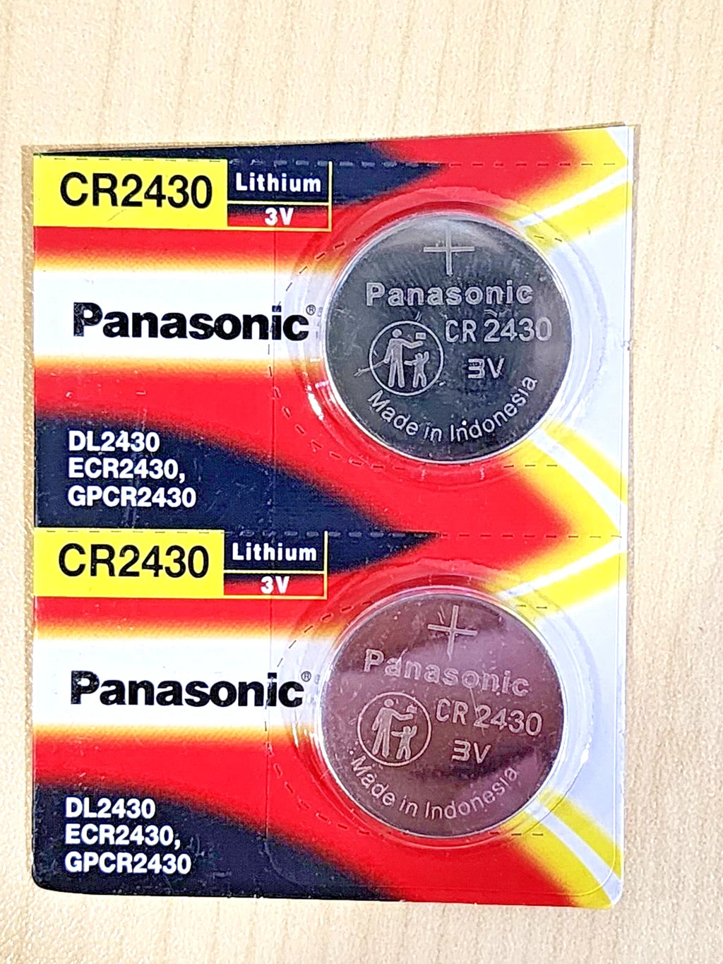 5 pc Carded CR2430 Battery 3V Lithium Coin Cell DL2430 Expire 12/2034