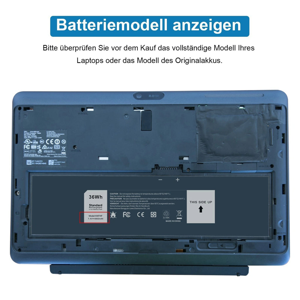 HXFHF Tablet Battery For Dell Venue 11 Pro 7130 7139 7140 T07G VJF0X 7.4V-36Wh
