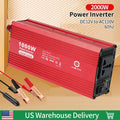 1000W Power Inverter DC 12V to AC 110V 120V Converter Caravan LCD Car Plug Van
