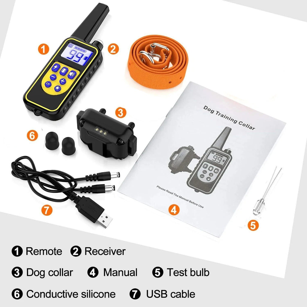 800M Anti Bark Electric Shock Pet Training E-Collar 1/2/3 Dogs Remote Control