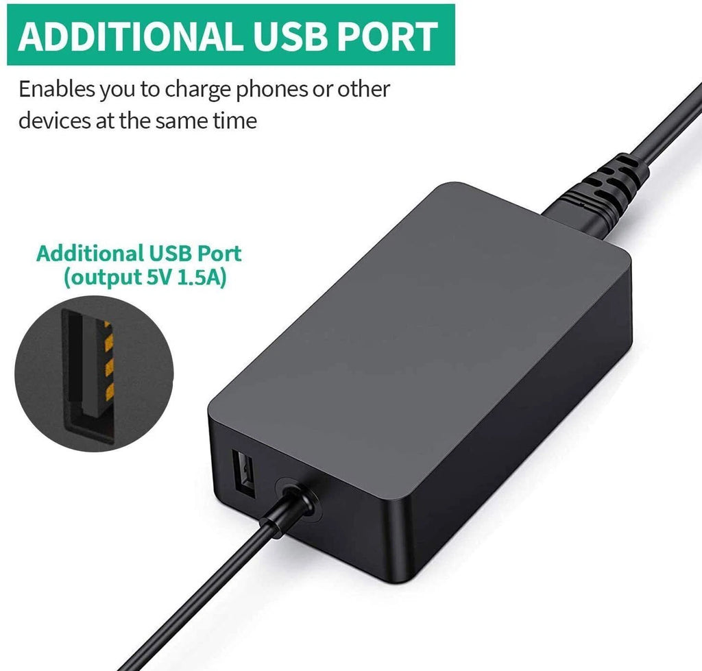For Microsoft Surface Pro3/4/5/6/7 1625 1724 1796 1800 AC Adapter Charger 44W US