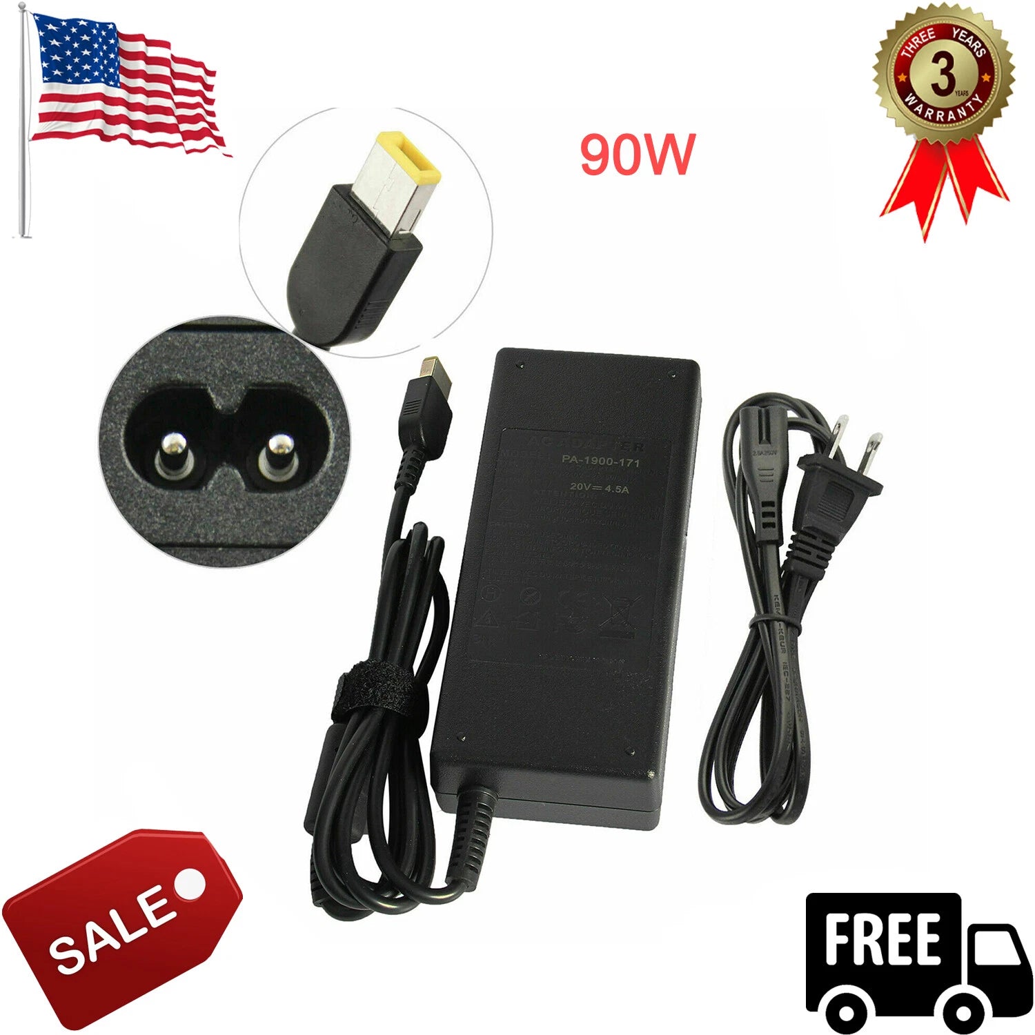 AC Adapter Charger for Lenovo ThinkPad Yoga 260 370,T470 T450s T460s T440s T450