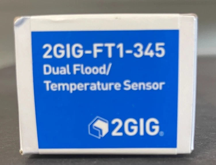 Brand New 2GIG-FT1-345 Wireless Flood / Temperature Sensor, W/ Battery