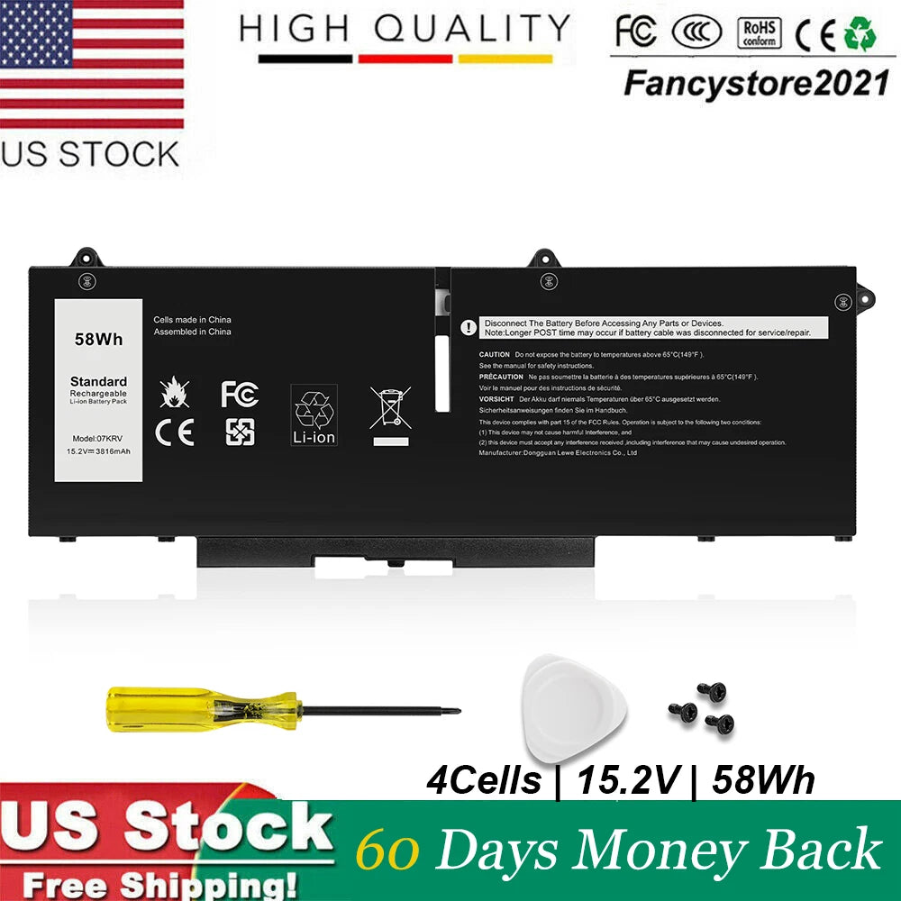 07KRV New Battery for Dell Latitude 5330 5430 5530 Precision 3570 M69D0 Y86WG