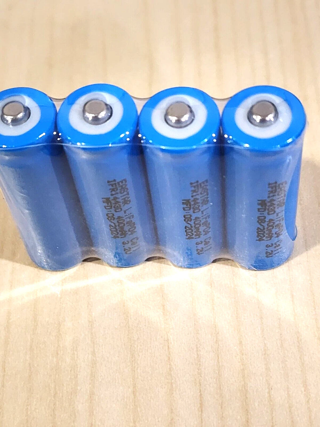 2 pc 14430 3.2v LiFePO4 RECHARGEABLE BATTERY 400mAh solar lights b.top mfg 08/24