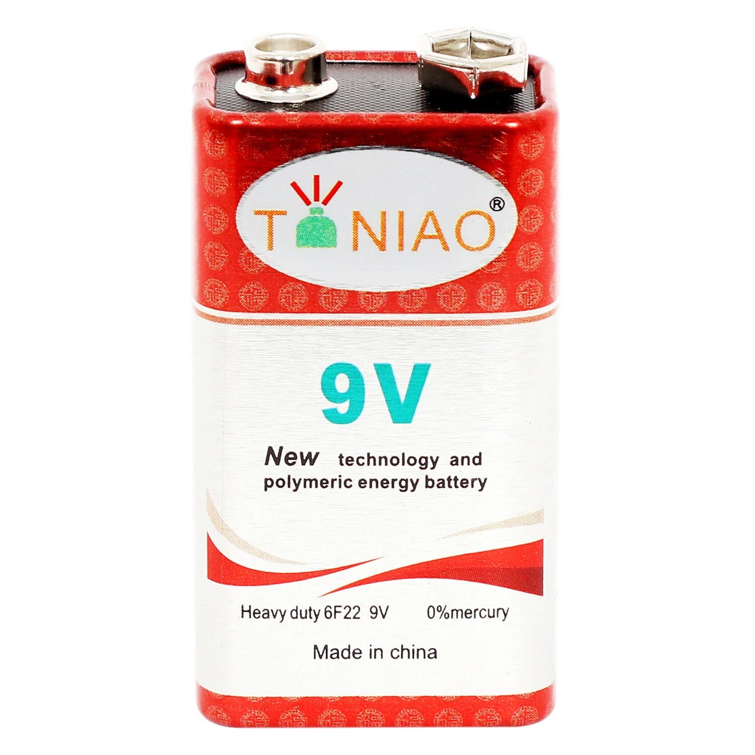 100 PCS 9V 6F22 9 Volts Heavy Duty Zinc Carbon 0% Mercury Battery Free Shipping