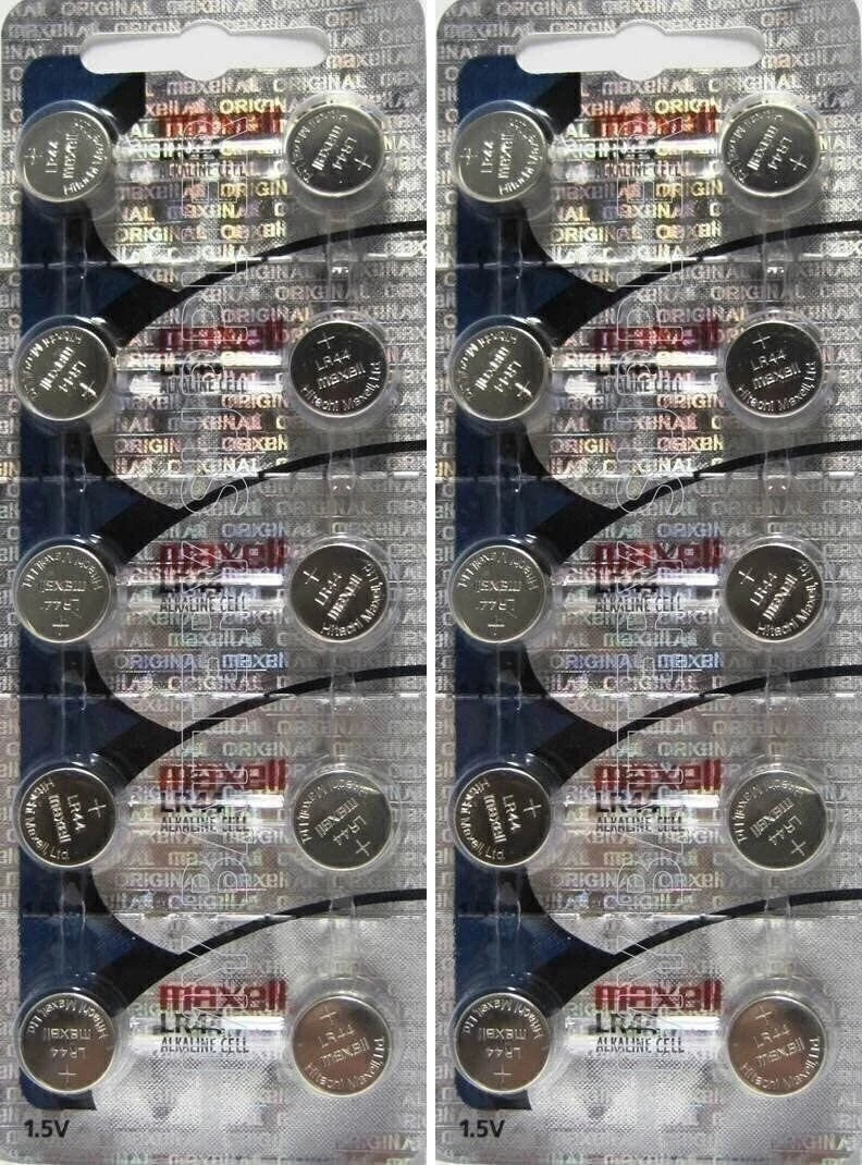2 X 10 pack MAXELL AG13 LR44 357 button cell battery Hologram (20 Batteries...