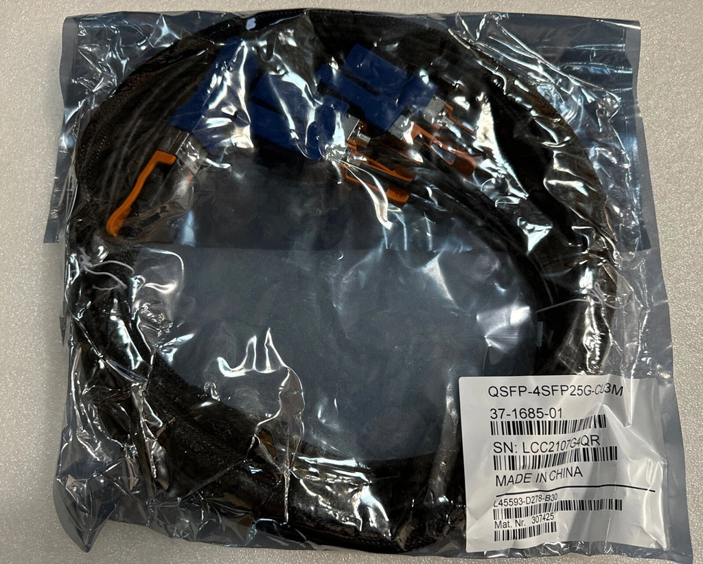 New Cisco QSFP-4SFP25G-CU3M 100GBASE QSFP to 4xSFP25G Passive Cable 37-1685-01