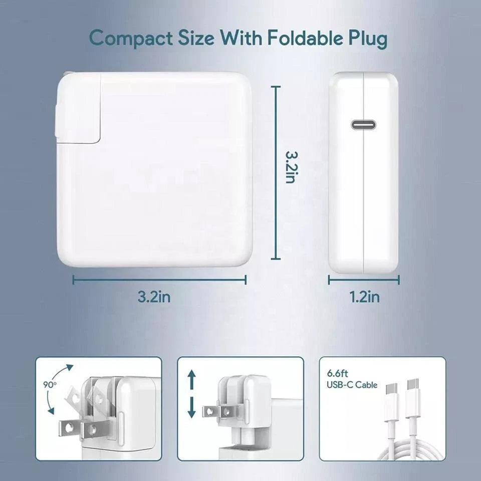 96W 61W USB-C Type-C Power Adapter Fast Charger Block For MacBook iPhone Mac Pro