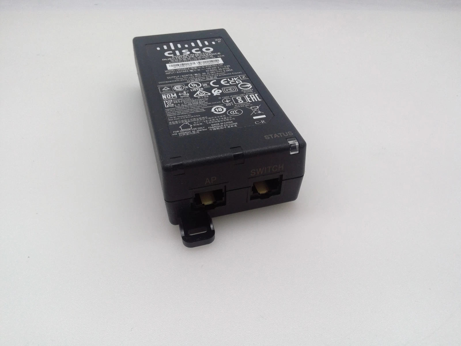 Cisco 341-0556-01 POE16U-1AF 56V 0.285A Power Injector W/ Power Cord New
