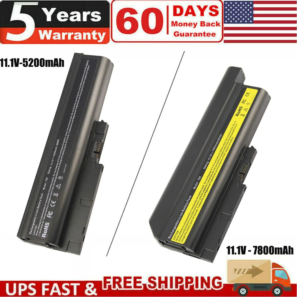 9Cell Battery for For Lenovo Thinkpad T60 T60p T61 R60 R61 R61e R500 T500 SL500