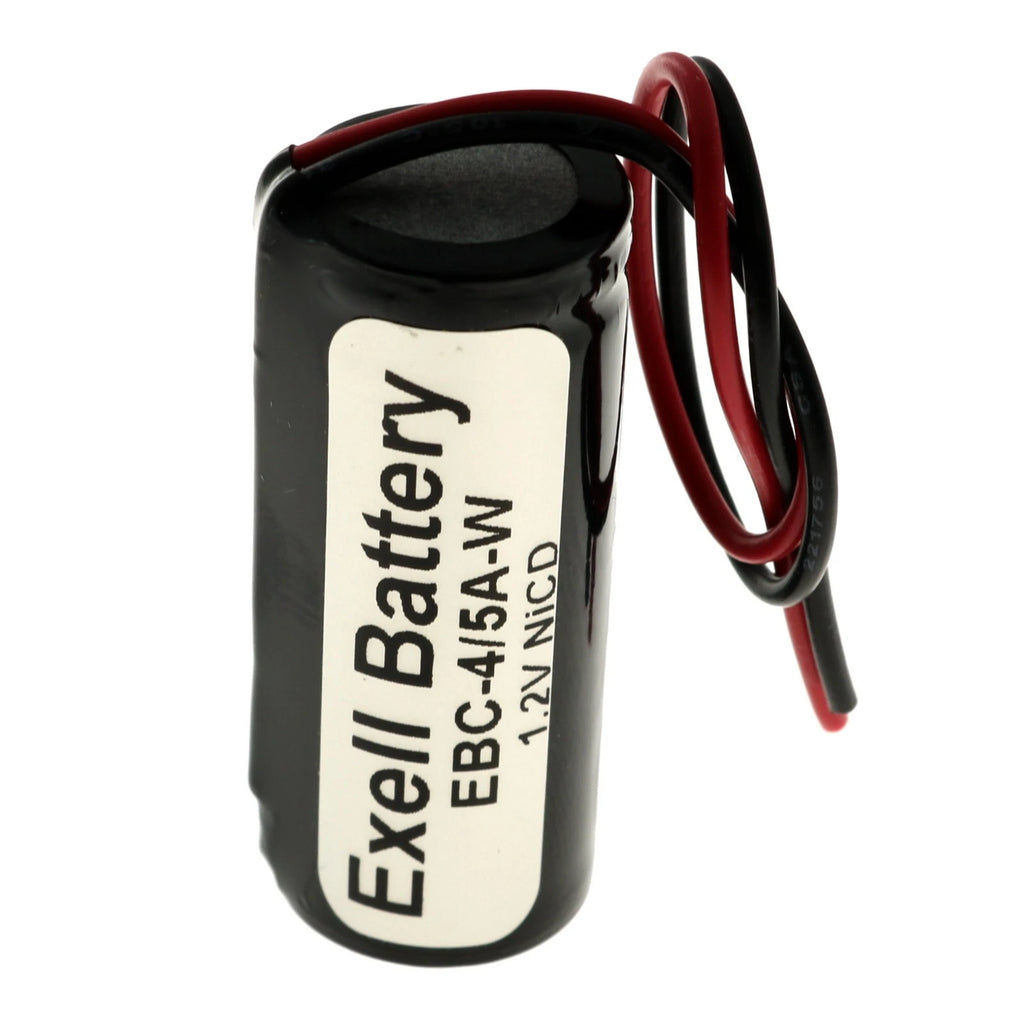 Exell EBC-4/5A-W 1.2V Custom NiCd 400mAh Battery Pack w/ 5" Bare Wire Leads