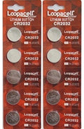 10 Loopacell CR2032 ECR 2032 Battery 3V Lithium Button Cell Batteries