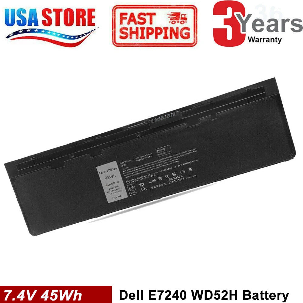 7.4V 45wh WD52H Battery For Dell Latitude E7240 E7250 W57CV GVD76 VFV59