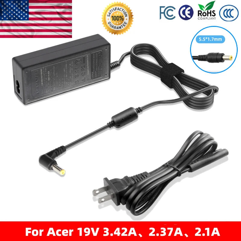 65W Laptop Charger for Acer Aspire 3 A315-51 A315-21 A315-31 A315-54 A314-21 -31