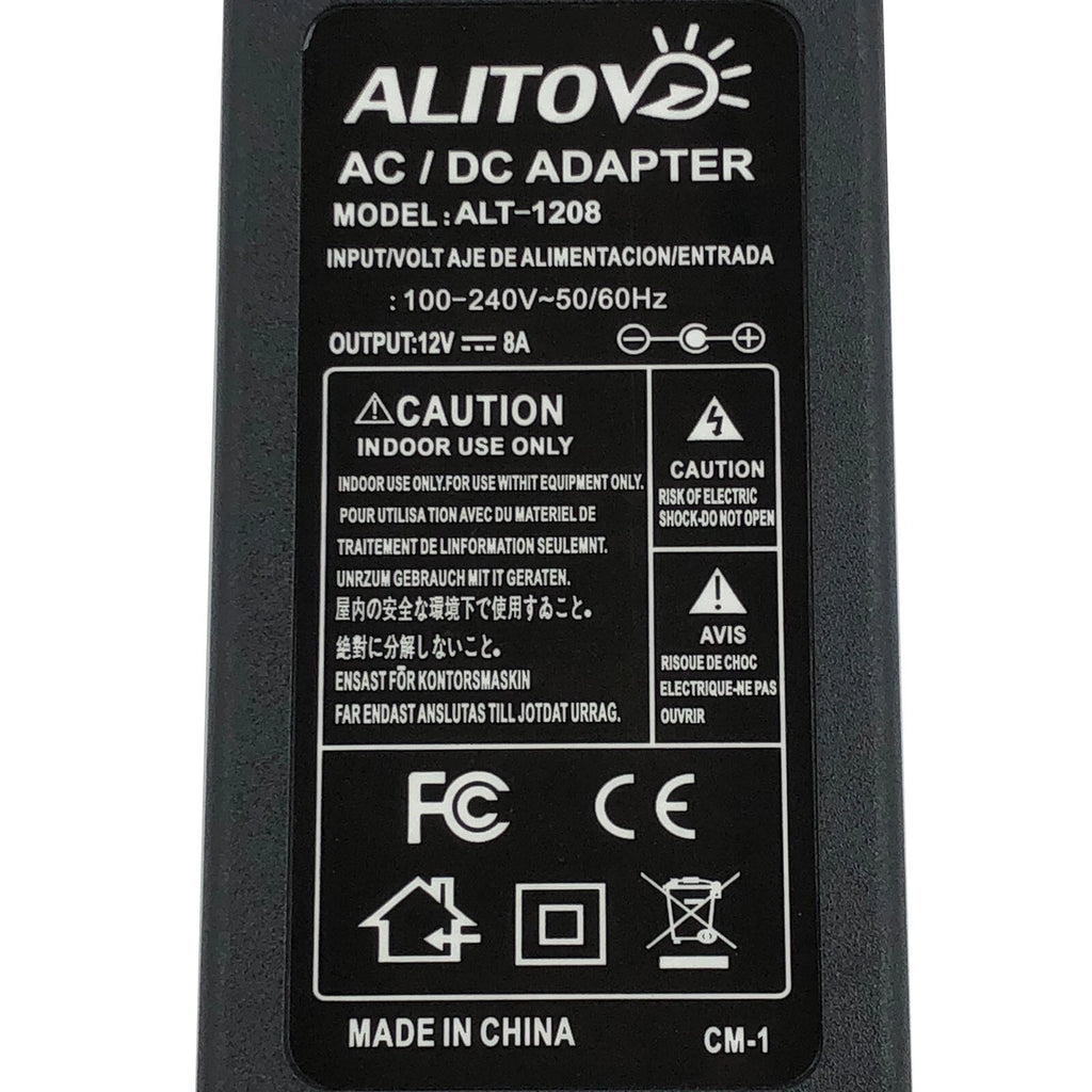 NEW Genuine Alitove AC Adapter 12V 8A 5.5mm ALT-1208 96W & Cord