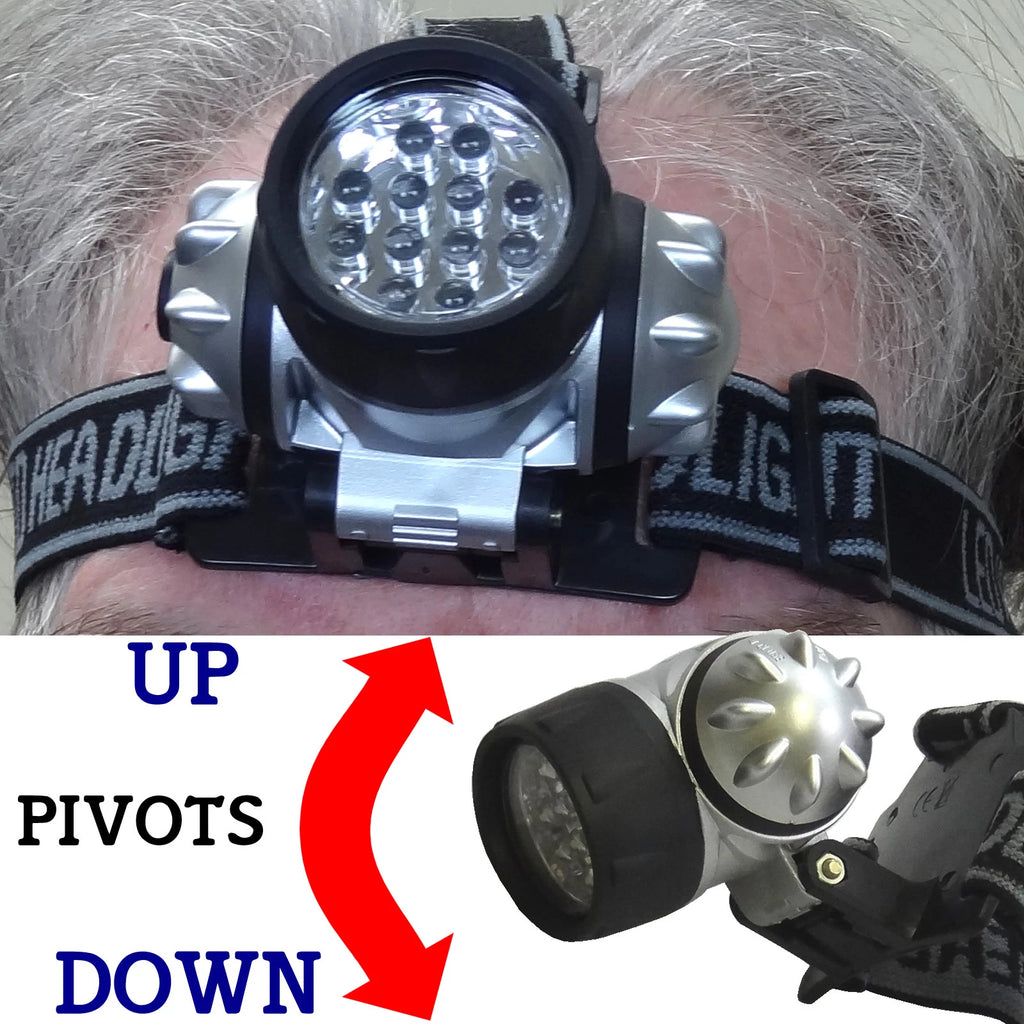 12 LED 4 Mode Battery Headlight Flashlight Helmet Headlamp Outdoor Torch Light