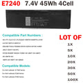 ??LOT OF E7240 WD52H Battery For Dell Latitude E7250 VFV59 F3G33 GVD76 451-BBFW