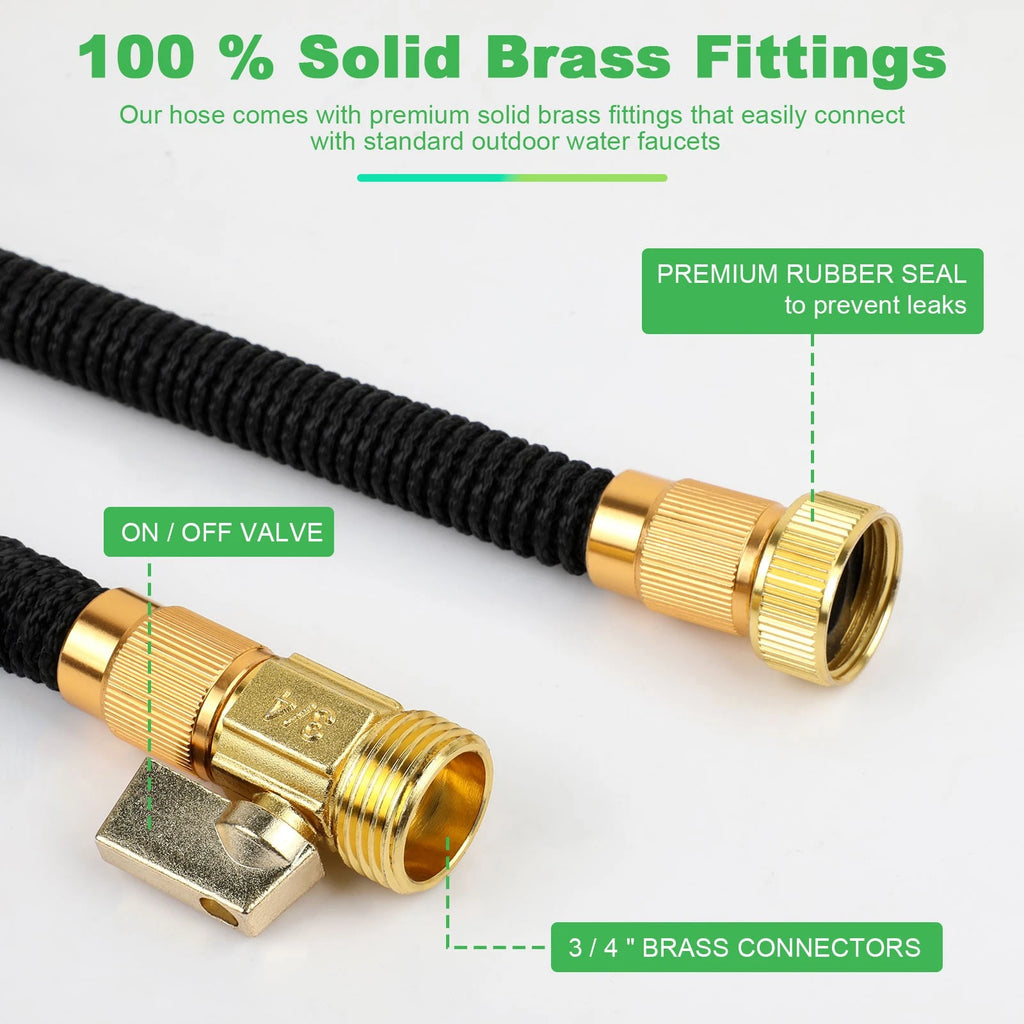 4X Stronger Deluxe Expandable Flexible Garden Hose Water Hose 25, 50, 100, 150FT