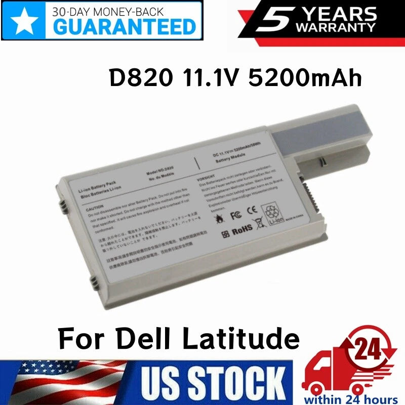 Battery for Dell Latitude D531 D531N D820 D830 TC030 CF623 DF192 6 Cell 5200mAh