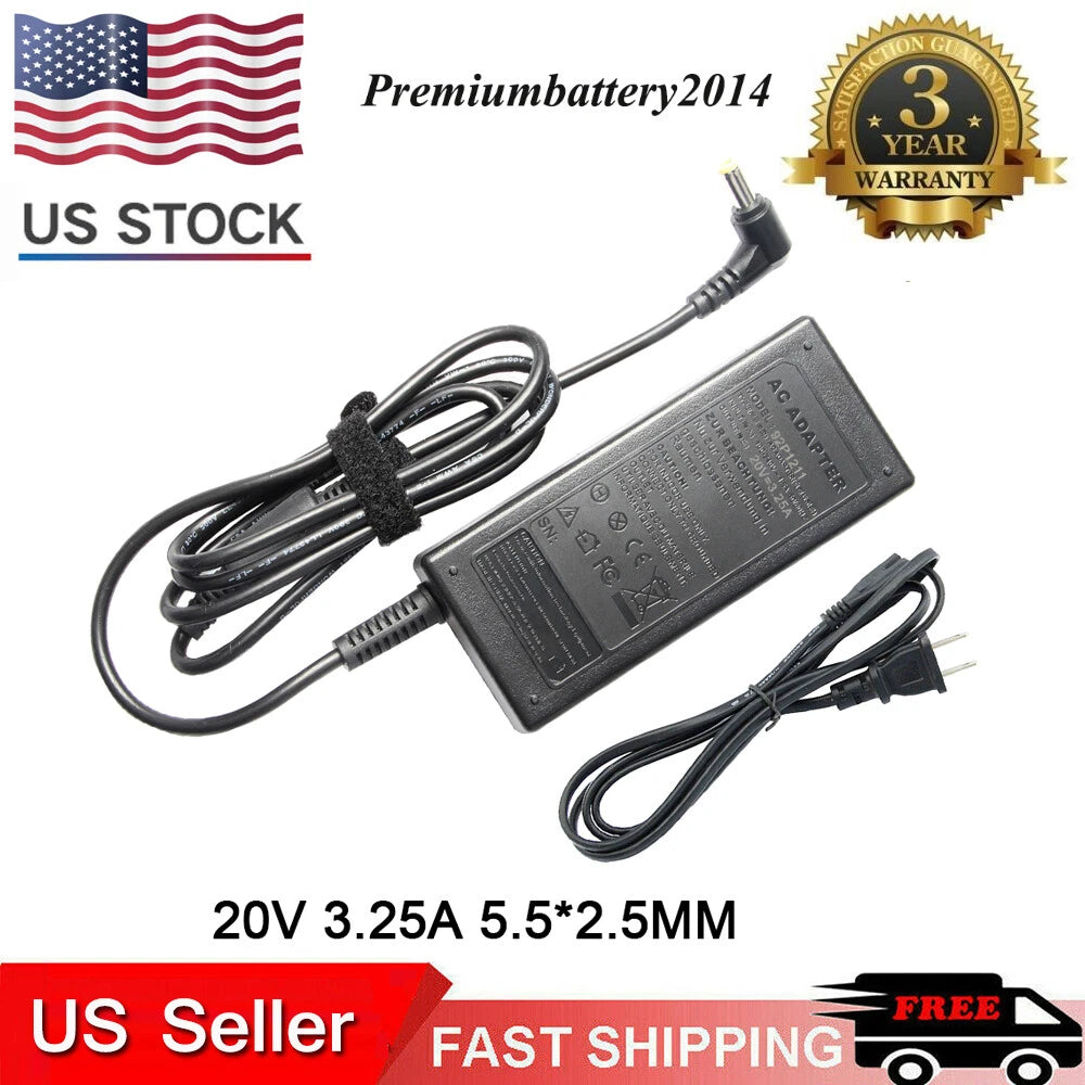 65W AC Power Adapter Charger for Lenovo IdeaPad S10-2 S10-3T S400 U260 U310 US