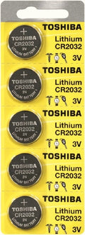 Toshiba CR2032 3V Lithium Coin Battery 2032 New Fresh 5 Batteries