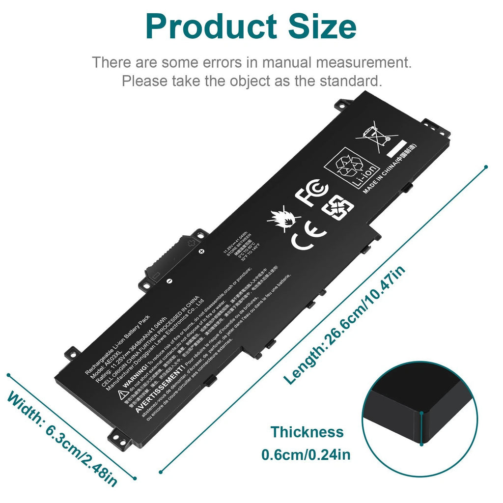 N21969-005 AE03XL Battery for HP 240 G10 250 G10 14-EM 15-FC 15T-FD 15T-FD