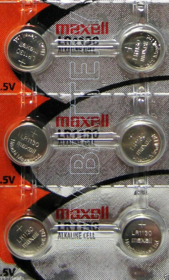 8 Pack LR1130 Maxell AG10 389 390 189 L1131 Alkaline Batteries "Hologram"