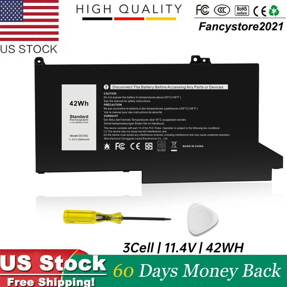 0G74G OG74G Battery Replacement for Dell Latitude 5300 2-in-1 5310 7300 7400