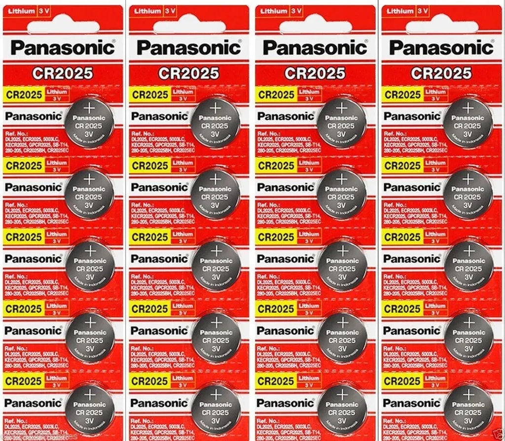 100 x Fresh PANASONIC CR 2025 CR2025 CR2025 LITHIUM COIN CELL Battery Exp 2031