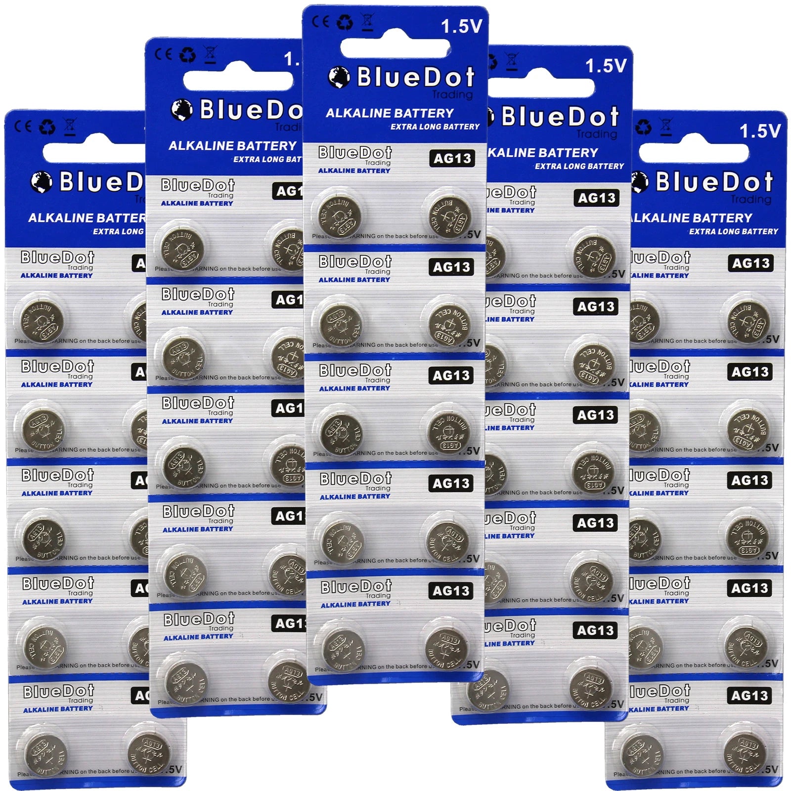 Lot of 50 ~ New BlueDot Trading® Alkaline Coin Battery ~ AG13 A76 LR1154 SR44
