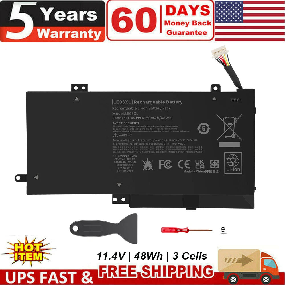 FOR HP X360 M6-W015DX 3 CELL 48WHr 11.4V LE03XL Battery 796356-005 796220-541