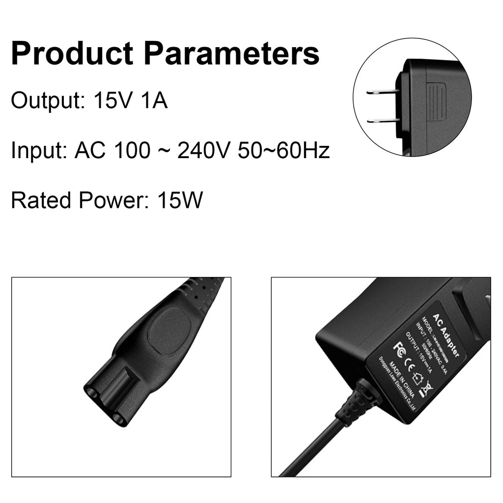 For Philips Norelco Electric Shaver HQ8505 Charger AT895 PT724 S5290 Power Cord