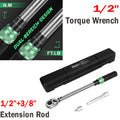 ??3Pcs Click Torque Wrench 1/2" Drive 14.76-162.36 ft.lb/ 20-200N.M Adjustable