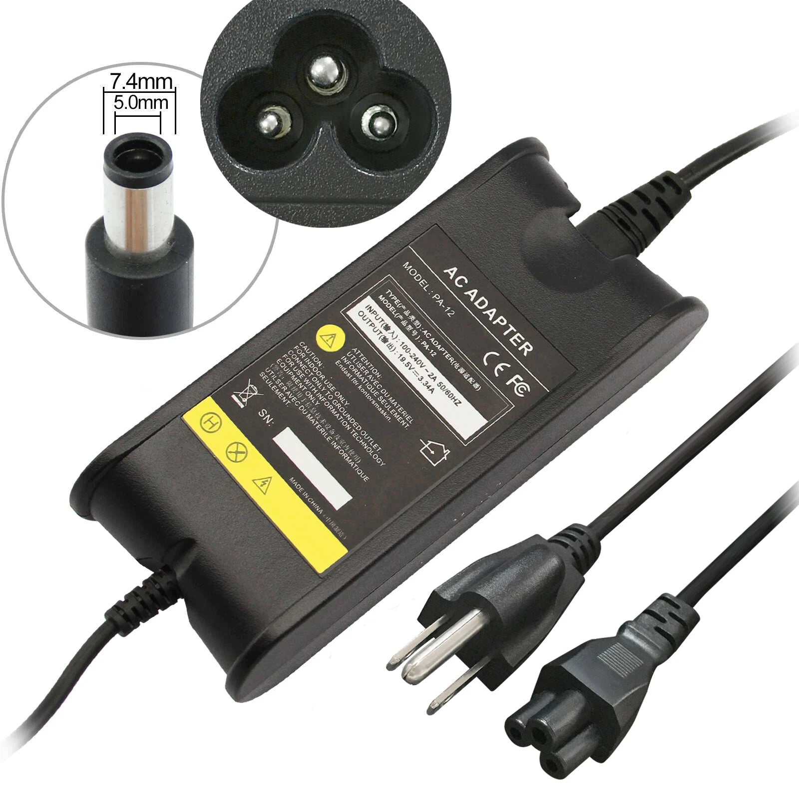 AC Adapter Charger for Dell E5470 7480 E6540 E7250 E6440 7490 7290 5490 5590