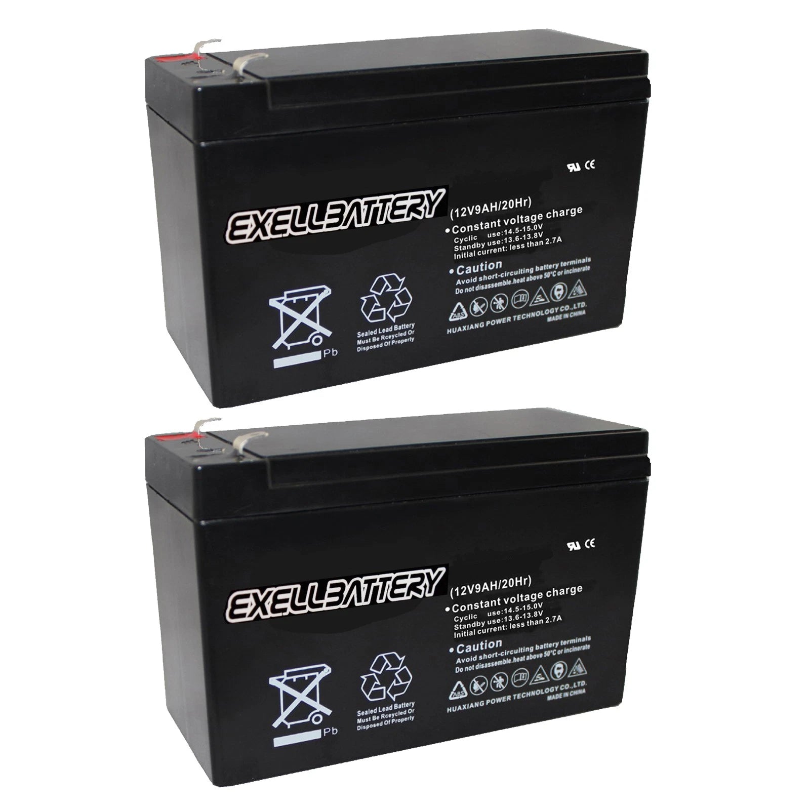 12V 9AH SLA Battery Compatible With PE12V9 PX12090 UB1290 - 2PK **