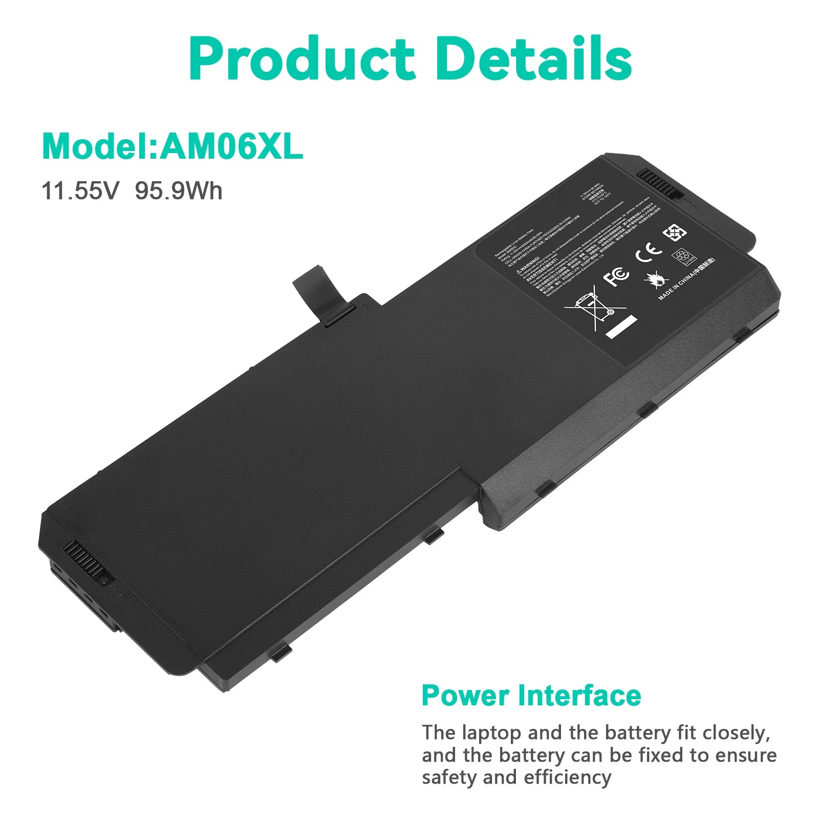 AM06XL Battery for HP ZBook 17 G5 G6 L07350-1C1 AM06095XL HSN-Q12C