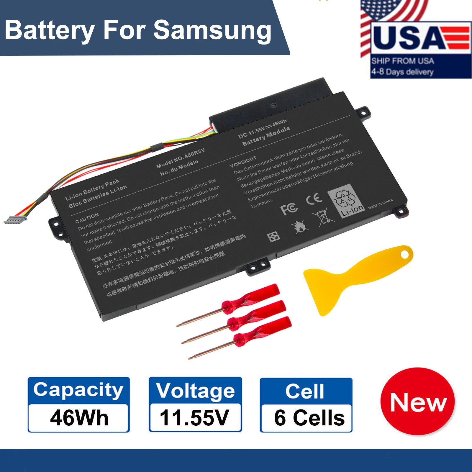 46Wh Battery for Samsung NP370 NP370R4E NP370R5E NP470R5E NP370R4E NP510R5E NEW